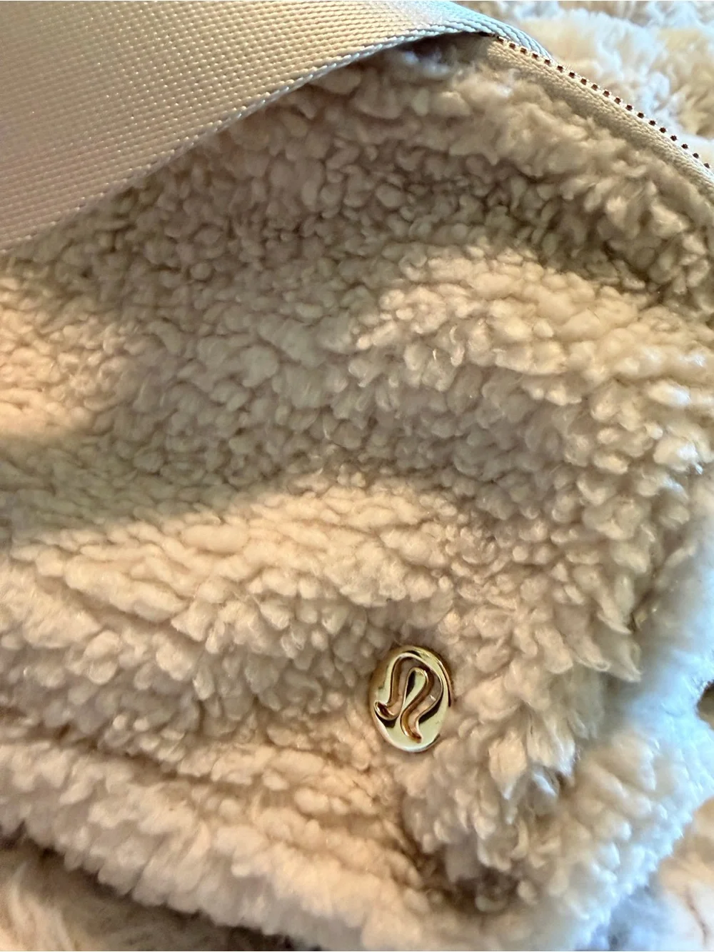 lululemon athletica Cream Sherpa Crossbody Bag
